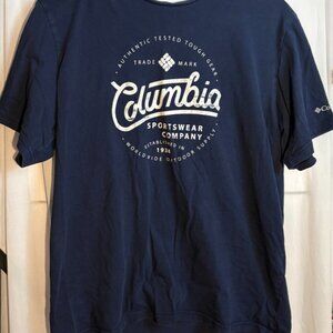 Columbia T Shirt Womens Large L Gray Short Sleeve Crewneck Tee